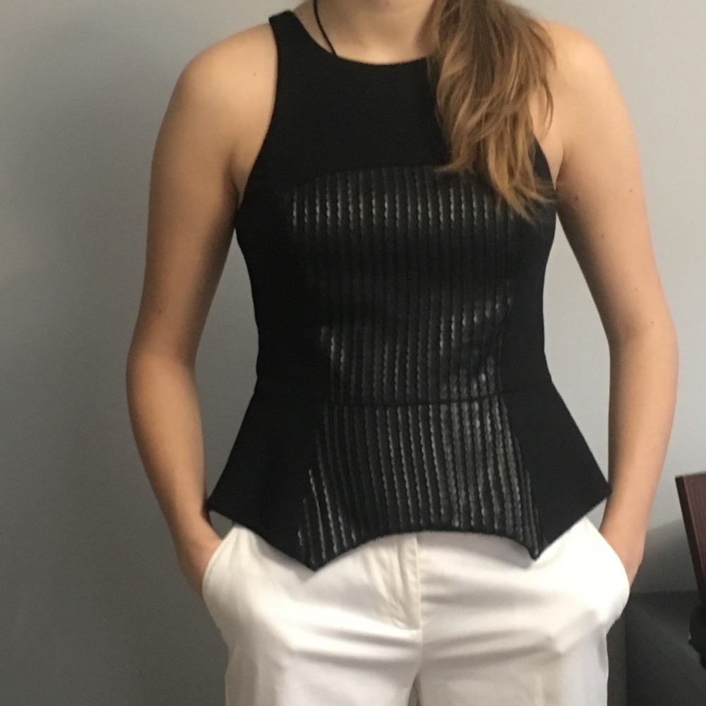 Black zipper up top